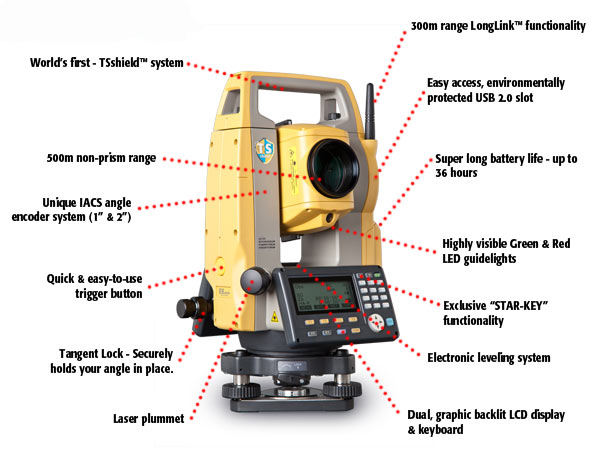máy toàn đạc điện tử topcon es 105c